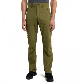 Men's Haglöfs Move Softshell Standard Pant Softshell Trousers Olive Green Canada | UI38-221