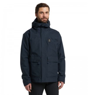 Men's Haglöfs Orsa Jacket Windbreaker Blue Canada | ZA30-049