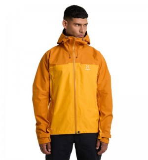 Men's Haglöfs ROC Flash GTX Jacket Windbreaker Yellow / Yellow Canada | UI38-151