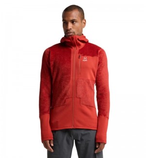 Men's Haglöfs ROC Spitz Mid Hood Fleece Jackets Corrosion Canada | GQ81-095