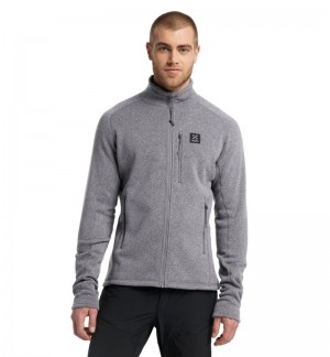 Men's Haglöfs Risberg Jacket Fleece Jackets Concrete Canada | UP62-647