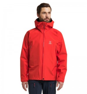 Men's Haglöfs Roc GTX Jacket Windbreaker Red Canada | IN19-467