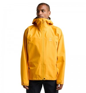 Men's Haglöfs Roc GTX Jacket Windbreaker Yellow Canada | NL19-167