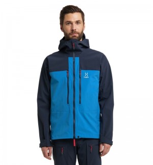 Men's Haglöfs Roc Sight Softshell Jacket Windbreaker Blue / Blue Canada | OX81-813