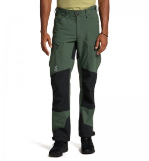 Men's Haglöfs Rugged Standard Pant Hiking Trousers Green / Black Canada | PA63-162