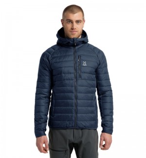 Men's Haglöfs Spire Mimic Hood Insulated Jackets Blue Canada | SB69-324