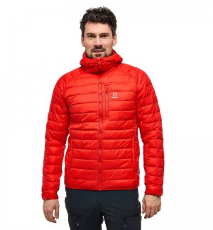 Men's Haglöfs Spire Mimic Hood Insulated Jackets Red Canada | MT23-396