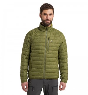 Men's Haglöfs Spire Mimic Jacket Insulated Jackets Olive Green Canada | AY44-247