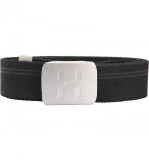 Men's Haglöfs Stretch Webbing Belt Belts Black Canada | TX85-529