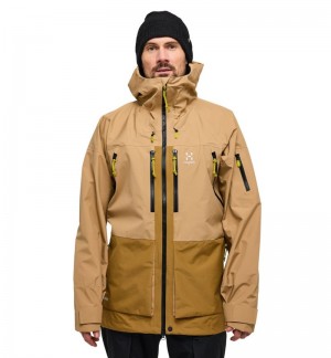 Men's Haglöfs Vassi GTX Jacket Windbreaker Beige / Brown Canada | AT98-082