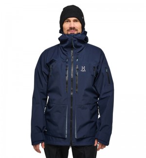 Men's Haglöfs Vassi GTX Jacket Windbreaker Blue / Blue Canada | ZI00-945