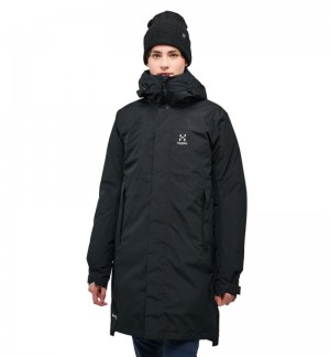 Women's Haglöfs Asp 3-in-1 GTX Parka Windbreaker Black Canada | YD02-340