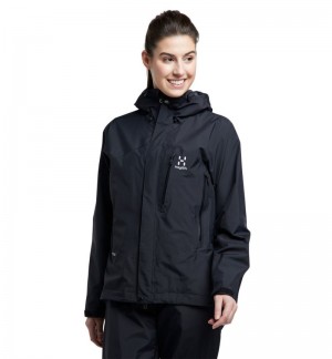 Women's Haglöfs Astral GTX Jacket Windbreaker Black Canada | YG81-773