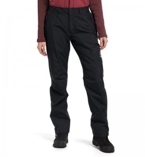 Women's Haglöfs Astral GTX Pant Waterproof Trousers Black Canada | EF73-937