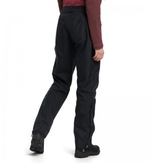 Women's Haglöfs Astral GTX Pant Waterproof Trousers Black Canada | NO36-543