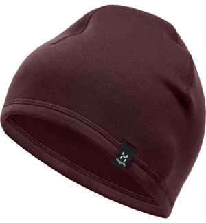 Women's Haglöfs Betula Beanie Beanies Burgundy Brown Canada | PT41-770