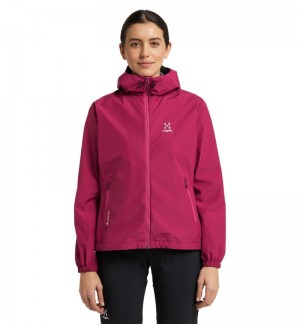 Women's Haglöfs Betula GTX Jacket Windbreaker Deep Pink Canada | KR79-838