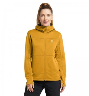 Women's Haglöfs Betula Hood Fleece Jackets Autumn Leaves Canada | MI51-442