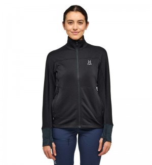 Women's Haglöfs Betula Jacket Fleece Jackets Black Canada | QG29-604