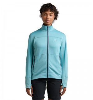 Women's Haglöfs Betula Jacket Fleece Jackets Green Blue Canada | XR57-852