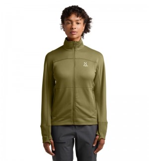 Women's Haglöfs Betula Jacket Fleece Jackets Olive Green Canada | US51-745