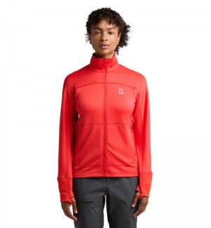 Women's Haglöfs Betula Jacket Fleece Jackets Red Canada | WQ70-357