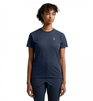 Women's Haglöfs Camp Tee T Shirts Blue Canada | FM96-767