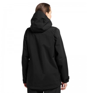 Women's Haglöfs Dalskidan GTX Jacket Windbreaker Black Canada | KN49-021