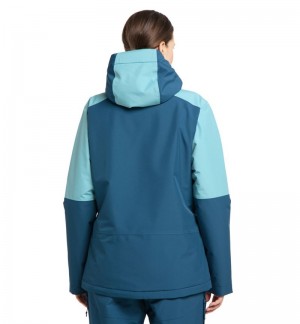 Women's Haglöfs Gondol Insulated Jacket Waterproof Jackets & Raincoats Dark Ocean / Green Blue Canada | OS00-094