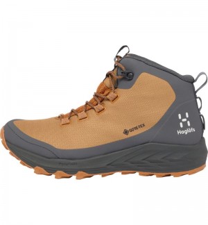 Women's Haglöfs Haglöfs L.I.M FH GTX Mid Hiking Shoes Golden Brown / Magnetite Canada | DP81-395