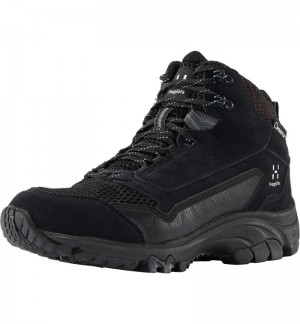 Women's Haglöfs Haglöfs Skuta Proof Mid Hiking Shoes Black Canada | JC61-182