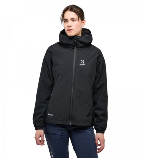 Women's Haglöfs Kaise GTX Jacket Windbreaker Black Canada | DR67-212