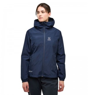 Women's Haglöfs Kaise GTX Jacket Windbreaker Blue Canada | OL31-212