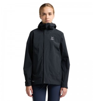 Women's Haglöfs Koyal Proof Jacket Windbreaker Black Canada | TQ21-894