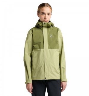 Women's Haglöfs Koyal Proof Jacket Windbreaker Green / Olive Green Canada | ZG03-078