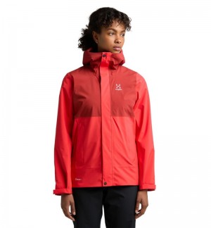 Women's Haglöfs Koyal Proof Jacket Windbreaker Red / Corrosion Canada | WQ56-253