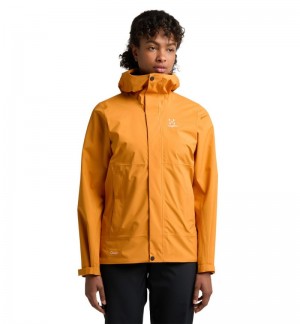 Women's Haglöfs Koyal Proof Jacket Windbreaker Yellow Canada | KU34-306