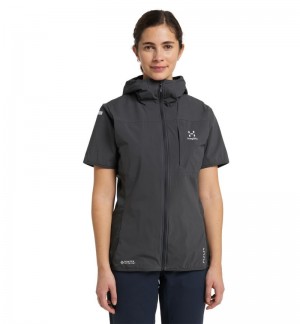 Women's Haglöfs L.I.M Alpha Vest Lightweight Jackets Magnetite Canada | XY71-390