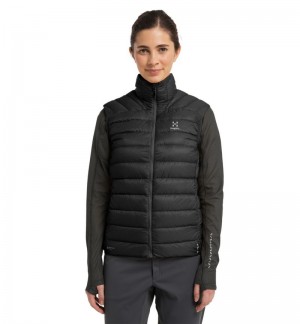 Women's Haglöfs L.I.M Down Vest Insulated Jackets Black Canada | JI91-906