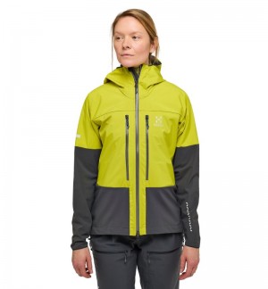 Women's Haglöfs L.I.M Hybrid Touring Hood Windbreaker Aurora / Magnetite Canada | XP42-696