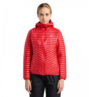 Women's Haglöfs L.I.M Mimic Hood Insulated Jackets Red Canada | RK35-290