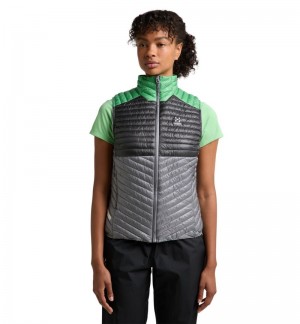 Women's Haglöfs L.I.M Mimic Vest Insulated Jackets Concrete / Magnetite Canada | YN46-928