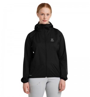 Women's Haglöfs L.I.M Proof Jacket Windbreaker Black Canada | QL11-303