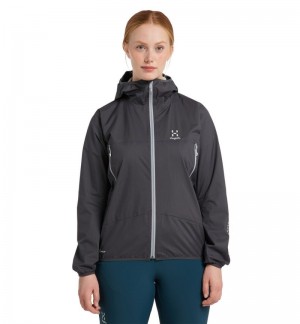 Women's Haglöfs L.I.M Proof Jacket Windbreaker Magnetite Canada | RA43-862