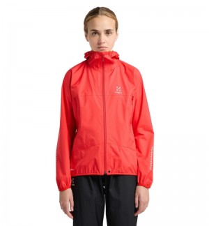 Women's Haglöfs L.I.M Proof Jacket Windbreaker Red Canada | JH12-639