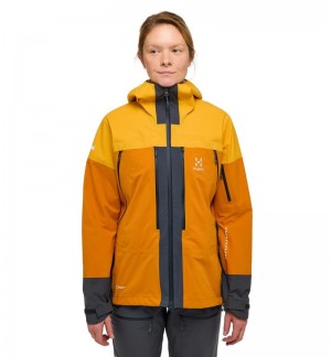 Women's Haglöfs L.I.M Touring Proof Jacket Windbreaker Yellow / Yellow Canada | HN55-221