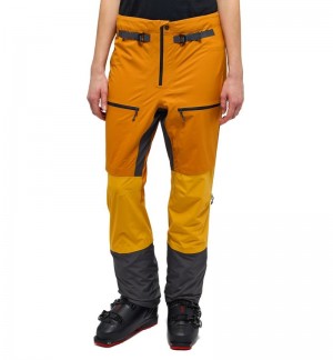 Women's Haglöfs L.I.M Touring Proof Pant Waterproof Trousers Yellow / Yellow Canada | FJ11-008