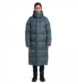 Women's Haglöfs Long Down Parka Insulated Jackets Blue Canada | AY09-799