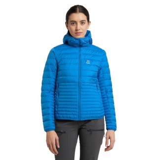 Women's Haglöfs Micro Nordic Down Hood Insulated Jackets Blue Canada | VA03-424