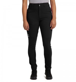 Women's Haglöfs Mid Slim Pant Hiking Trousers Black Canada | TY26-594